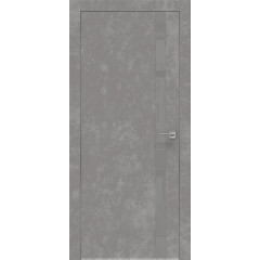 Межкомнатная дверь ZM007 (экошпон «бетон» / лакобель серый)