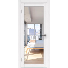 Межкомнатная дверь FK021 (экошпон «белый FL‎», зеркало)