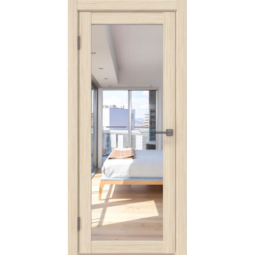 Межкомнатная дверь FK021 (экошпон «беленый дуб FL‎», зеркало)