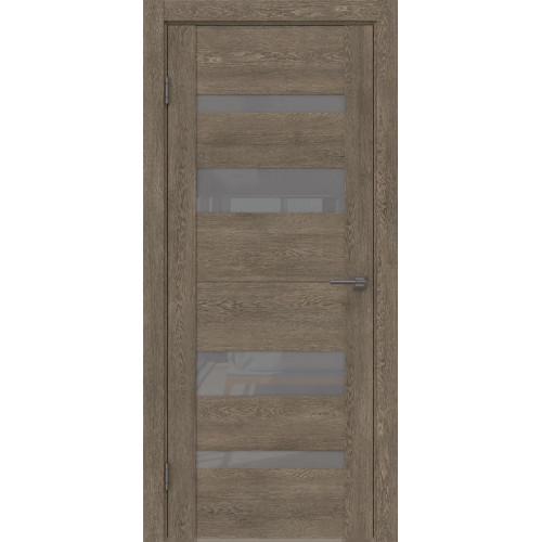 Межкомнатная дверь GM006 (экошпон «дуб антик» / лакобель серый)