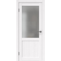Межкомнатная дверь FK022 (экошпон «белый FL‎», матовое стекло)