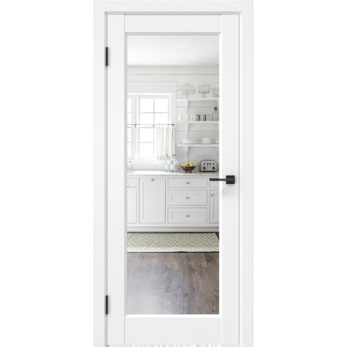 Межкомнатная дверь FK036 (эмалит белый, зеркало)