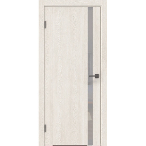 Межкомнатная дверь GM010 (экошпон «белый дуб» / лакобель белый)