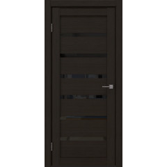 Межкомнатная дверь RM002 (экошпон «венге FL‎», лакобель черный)