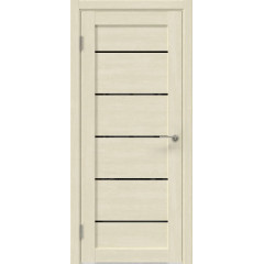 Межкомнатная дверь RM050 (экошпон дуб млечный, лакобель черный)