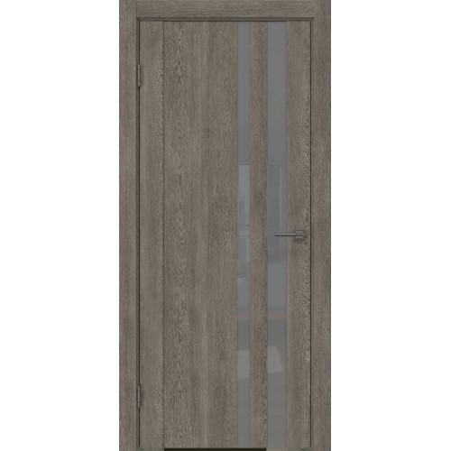 Межкомнатная дверь GM012 (экошпон «серый дуб» / лакобель серый)