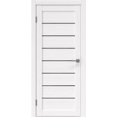 Межкомнатная дверь RM003 (экошпон «белый FL‎», лакобель черный)