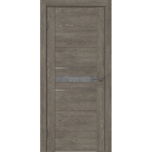 Межкомнатная дверь GM003 (экошпон «серый дуб» / лакобель серый)