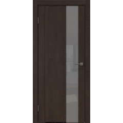 Межкомнатная дверь GM011 (экошпон «дуб шоколад» / лакобель серый)