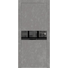 Межкомнатная дверь ZM003 (экошпон «бетон» / зеркало тонированное)