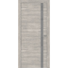 Межкомнатная дверь ZM007 (экошпон «серый дуб патина» / лакобель серый)