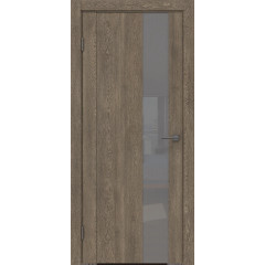 Межкомнатная дверь GM011 (экошпон «дуб антик» / лакобель серый)