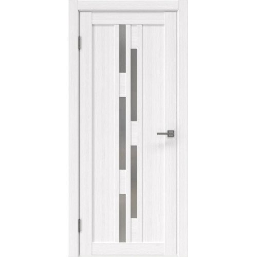 Межкомнатная дверь RM001 (экошпон «белый FL‎», матовое стекло)