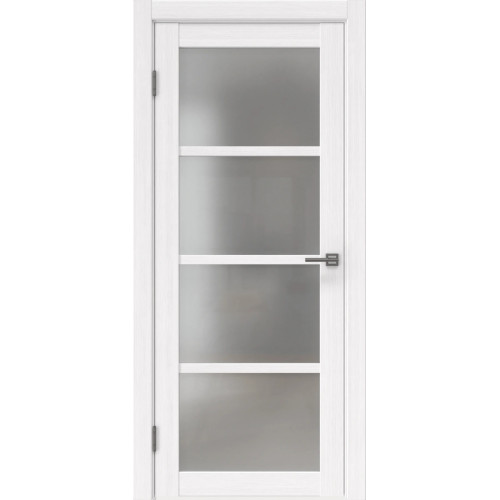 Межкомнатная дверь FK027 (экошпон «белый FL‎», матовое стекло)
