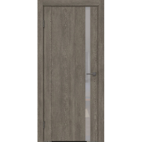 Межкомнатная дверь GM010 (экошпон «серый дуб» / лакобель белый)