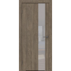 Межкомнатная дверь GM011 (экошпон «дуб антик» / лакобель белый)