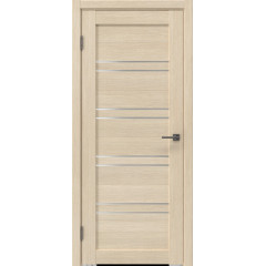 Межкомнатная дверь RM057 (экошпон «лиственница кремовая», матовое стекло)