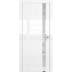 Межкомнатная дверь ZM038 (белая глянцевая, зеркало)