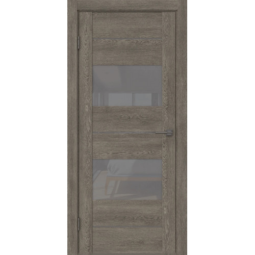 Межкомнатная дверь GM008 (экошпон «серый дуб» / лакобель серый)