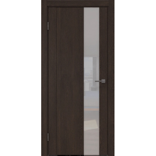 Межкомнатная дверь GM011 (экошпон «дуб шоколад» / лакобель белый)