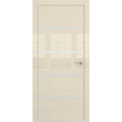Межкомнатная дверь ZM044 (ваниль глянцевая, глухая)